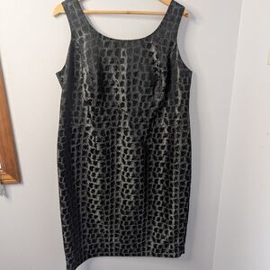 JM Studio Charcoal Textured‎ Sheath Dress | Sleeveless | Size 16W
